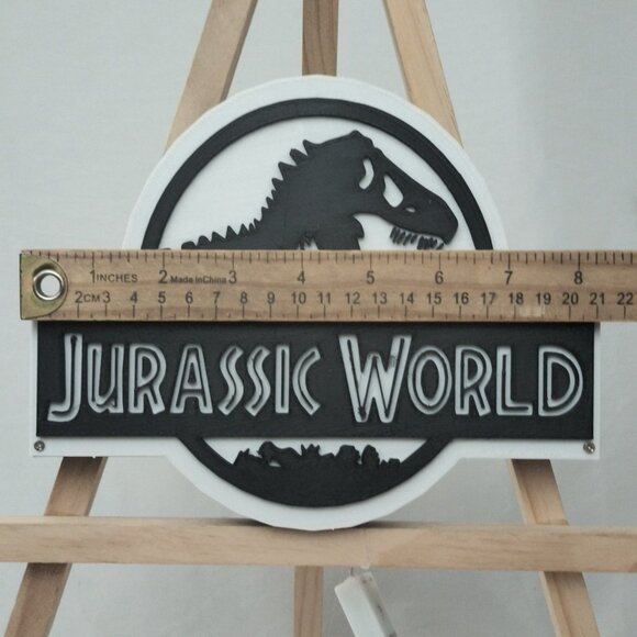 3D Printed Jurassic World RGB LED 8" x 6.5" Sign With Remote Control - Picture 10 of 13